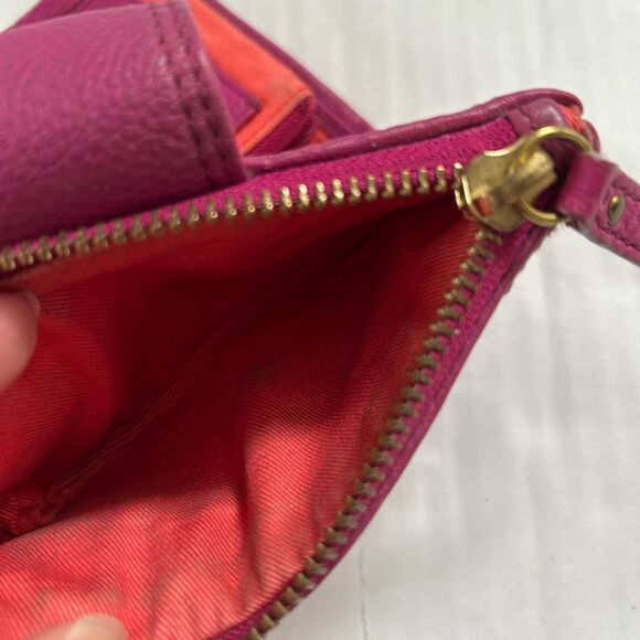 Fossil Emma Trifold Pink Leather Wallet - Picture 11 of 14